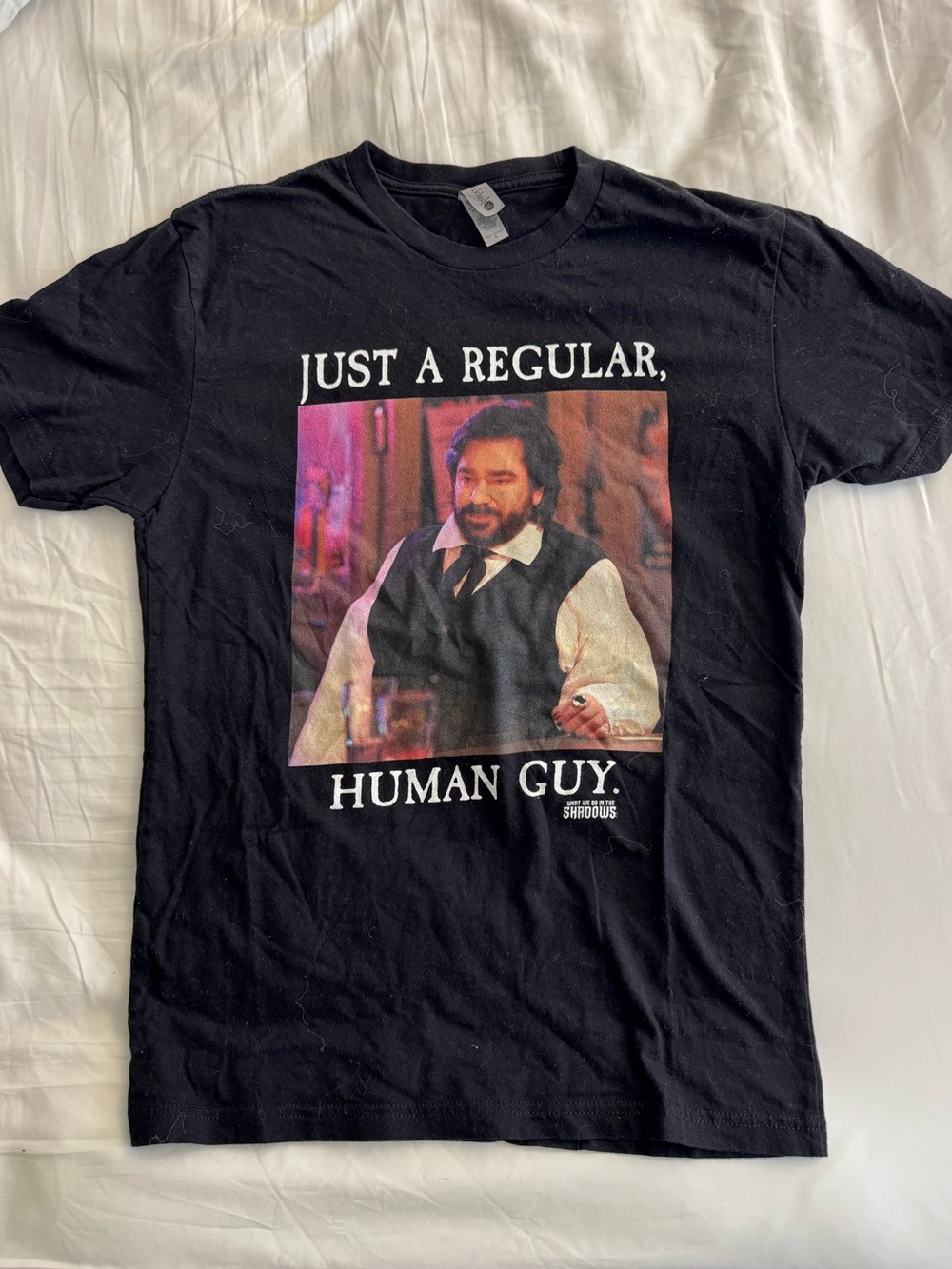 Next Level Apparel Black 'Just a Regular, Human Guy' Graphic Tee